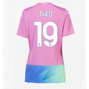 AC Milan Theo Hernandez #19 Koszulka Trzecich Kobiety 2023-24 Krótki Rękaw